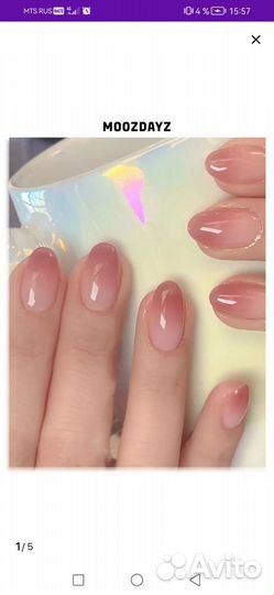 Накладные ногти с дизайном, стикерами и клеем