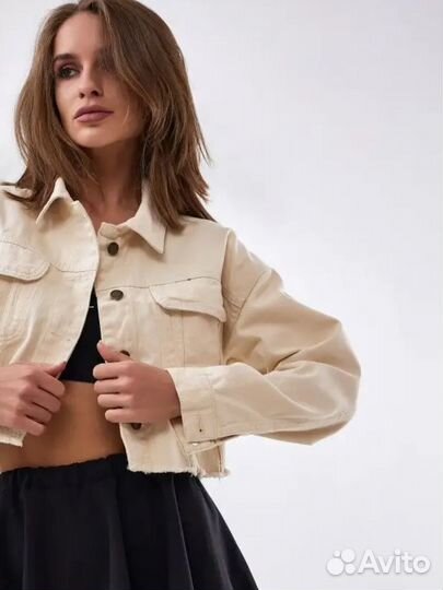 Джинсовка белая,кремовая