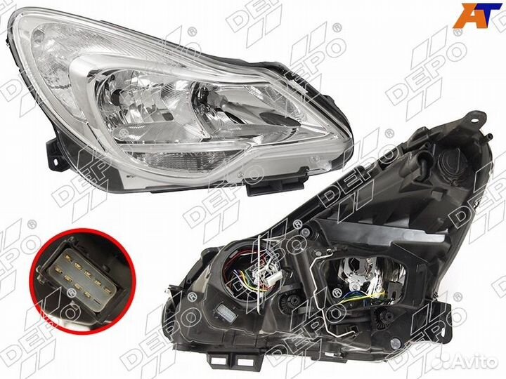 Фара левая и правая Opel Corsa D 2011-2014