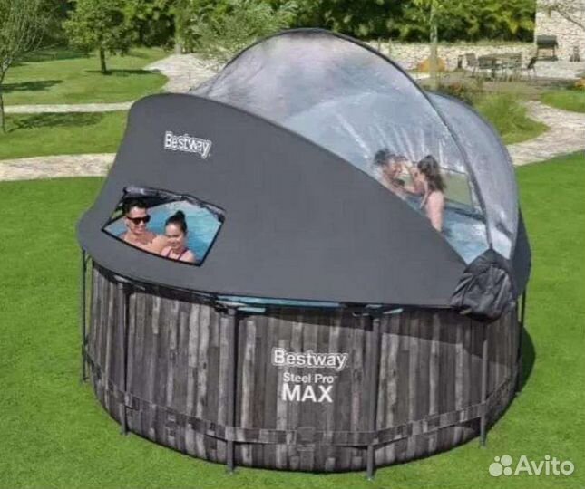 Каркасный бассейн 366*100 с куполом bestway 5619N