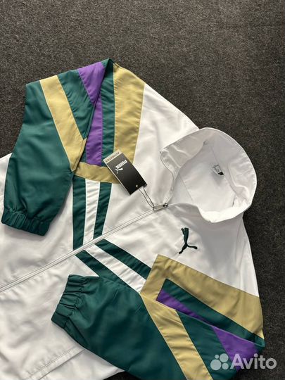 Спортивный костюм Puma белый в стиле ретро из 80х мужской