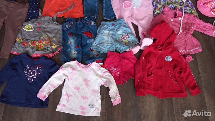 Вещи пакетом для девочки от 80 до 92 размера