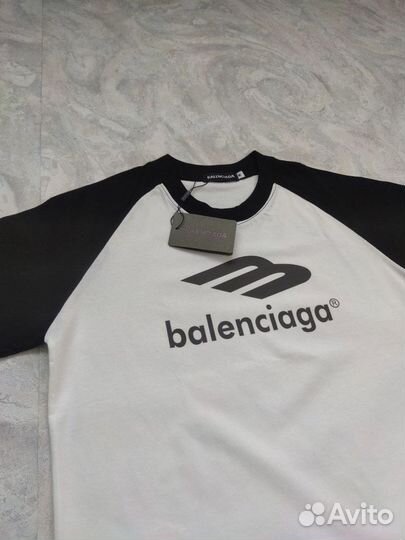 Футболка balenciaga Black white новая