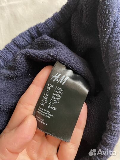 Шапка и варежки H&M 74-80 р