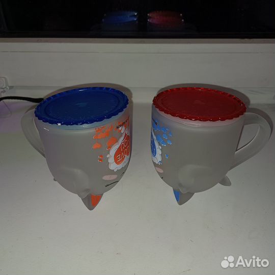 Кружка перевертыш котик 2 шт