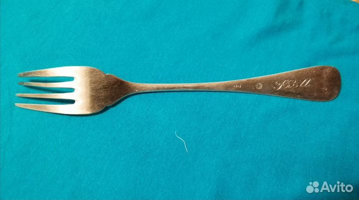 Старинная немецкая вилка.Клеймо.Монограмма