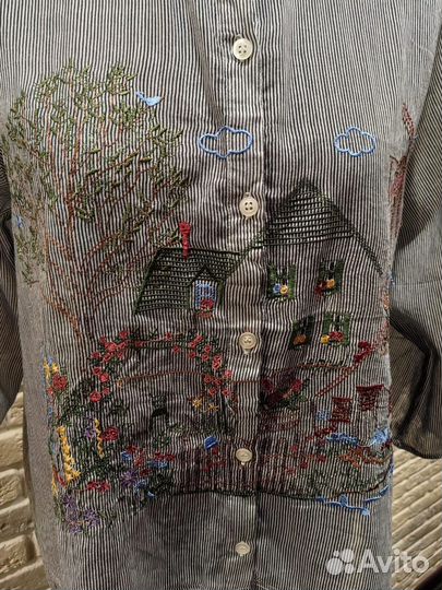 Рубашка из батиста с вышивкой Индия