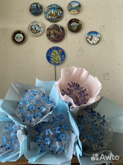 Букет из бабочек светящийся