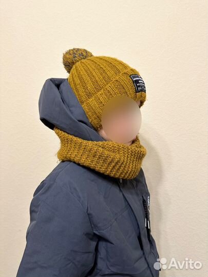 Шапка и снуд для мальчика зима