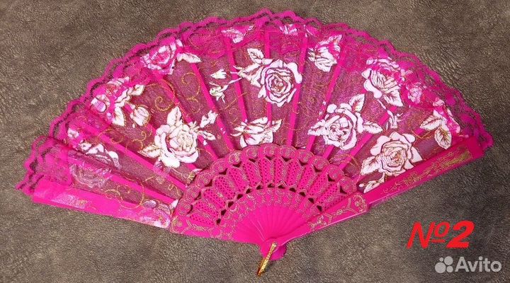 Веер из кружева с цветами (есть 7 цветов)
