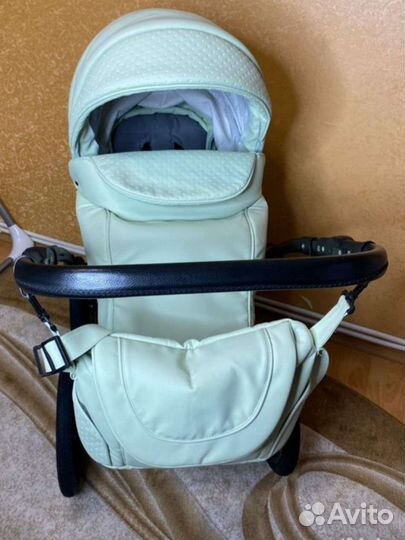 Коляска 2 в 1 indigo эко кожа