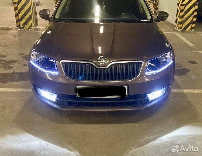 Установка Bi LED линз skoda octavia А7