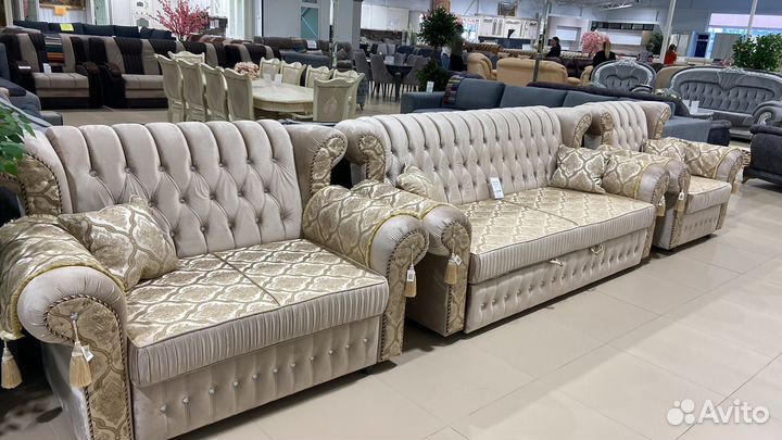 Мягкий диван тройка