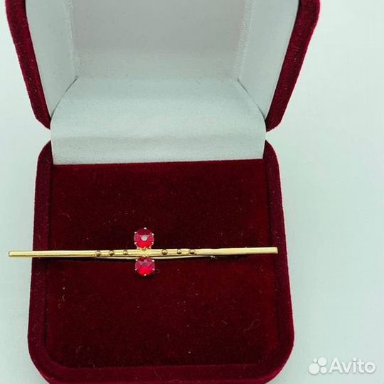 Б.Х,Брошь с камнями советское золото 583,id 34871