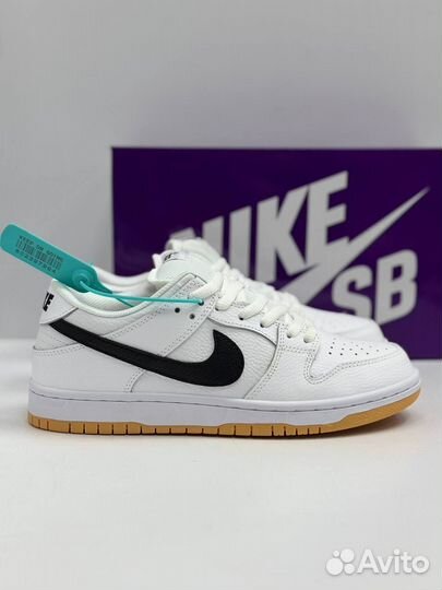 Кроссовки Nike dunk белые 3