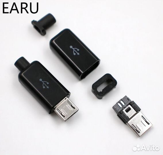 Micro USB 5PIN 10 шт. 6 мм