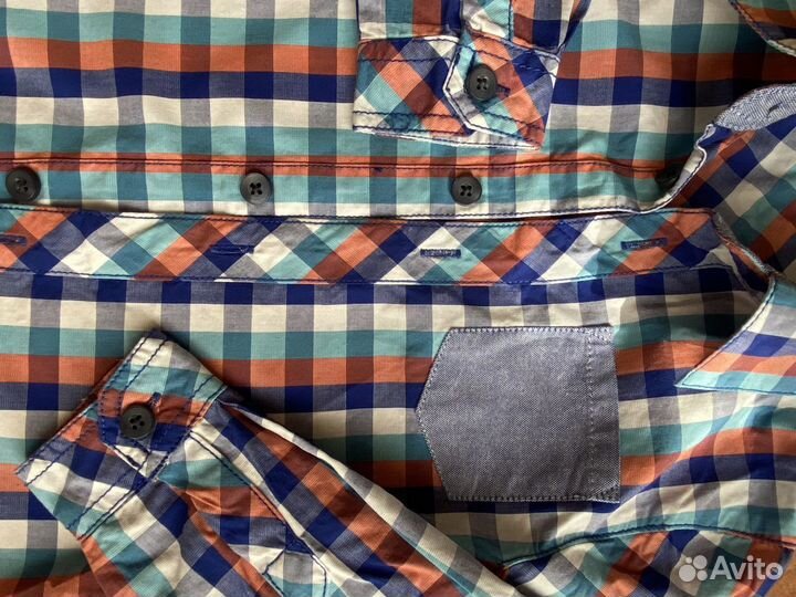 Рубашка в клетку для мальчика 92