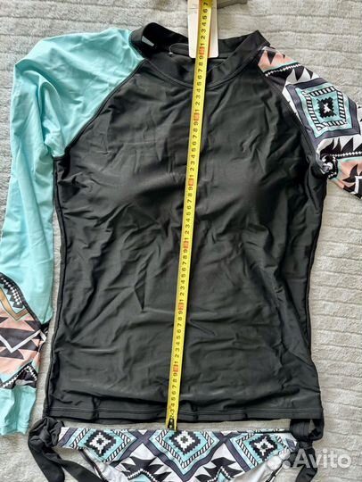 Купальник с рашгардом мама+дочка family look