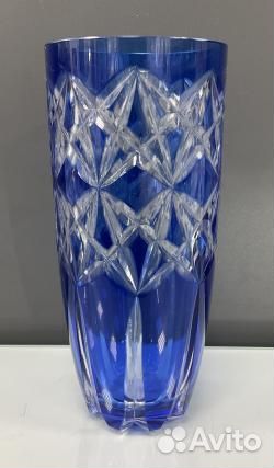 Ваза хрустальная СССР.Кобальт