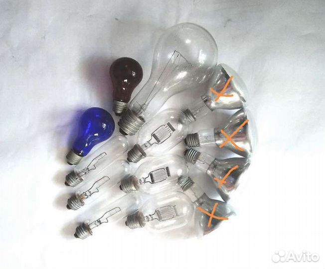 Фотолампы Лампа синяя Лампа красная СССР