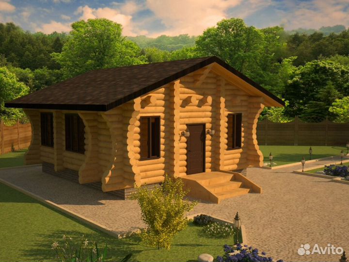 Баня 48м2 из сруба