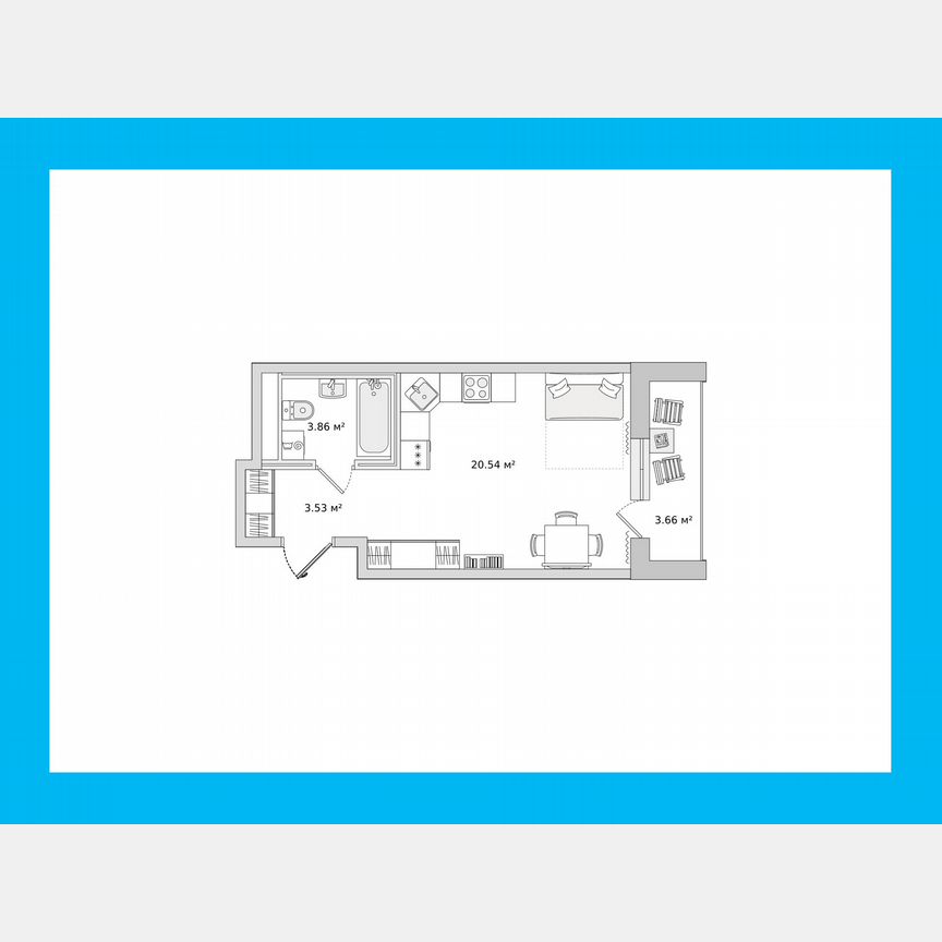 Квартира-студия, 28 м², 14/21 эт.
