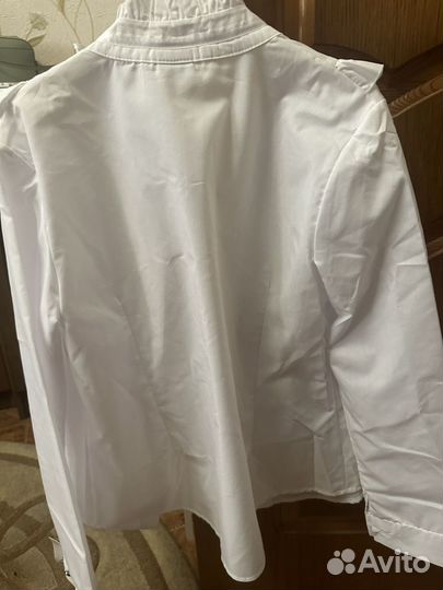 Блуза белая рубашка в школу для девочки
