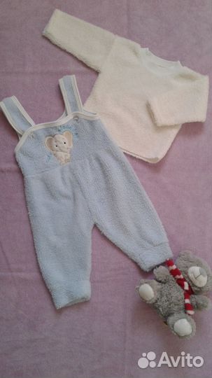 Комплект пушистый из велсофта, р.68