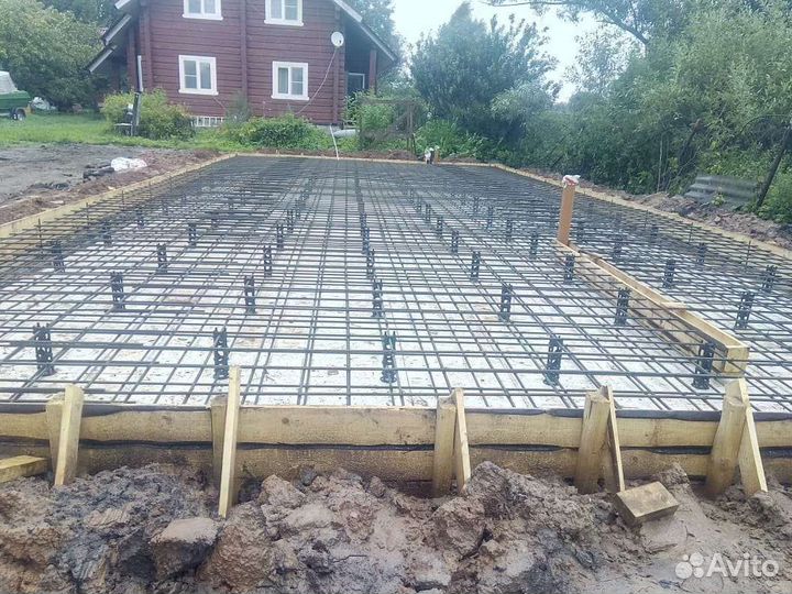 Фундаменты монолитные плиты