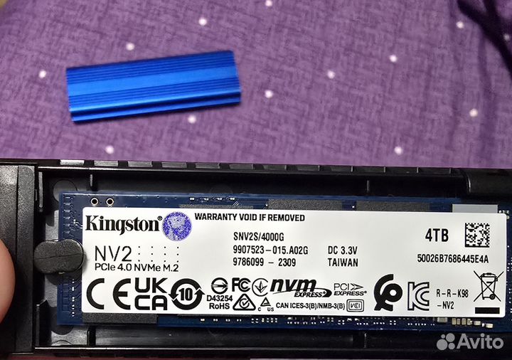 SSD накопитель Kingston NV2 SNV2S/4000G 4тб, M.2