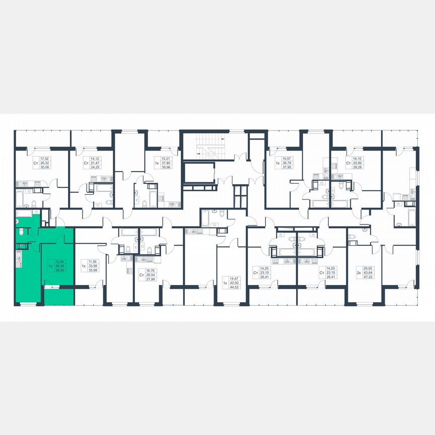 1-к. квартира, 36,2 м², 6/9 эт.