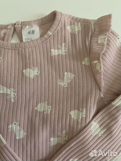 Комплект для девочки H&M 86 размер с зайками