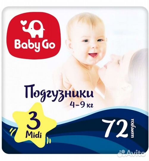 Подгузники и трусики BabyGo