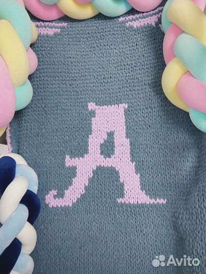 Плед детский вязаный ручная работа