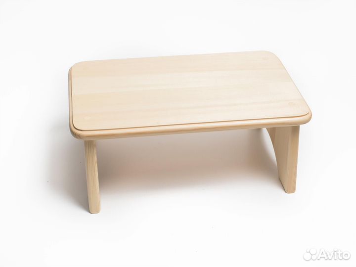 Скамейка деревянная низкая H16. Подставка для ног