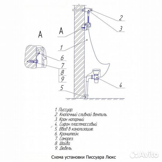 Писсуар Люкс Белый Rosa