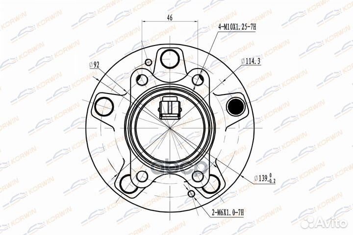 Ступица колеса задняя ABS KIA cerato 08- kwah0052