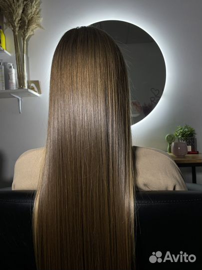 Кератиновое выпрямление волос