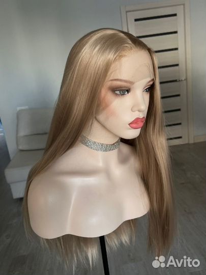 Парик блонд полусистема