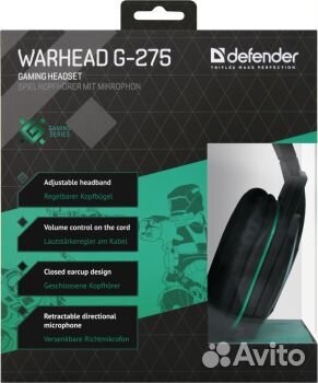 Игровые наушники проводные Defender Warhead G-275