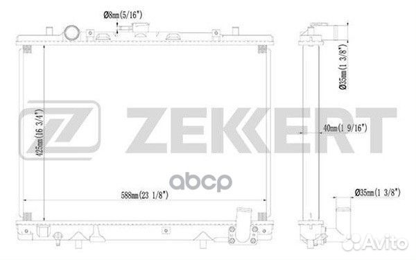Радиатор охл. дв. Mitsubishi L200 III 96- mk-11