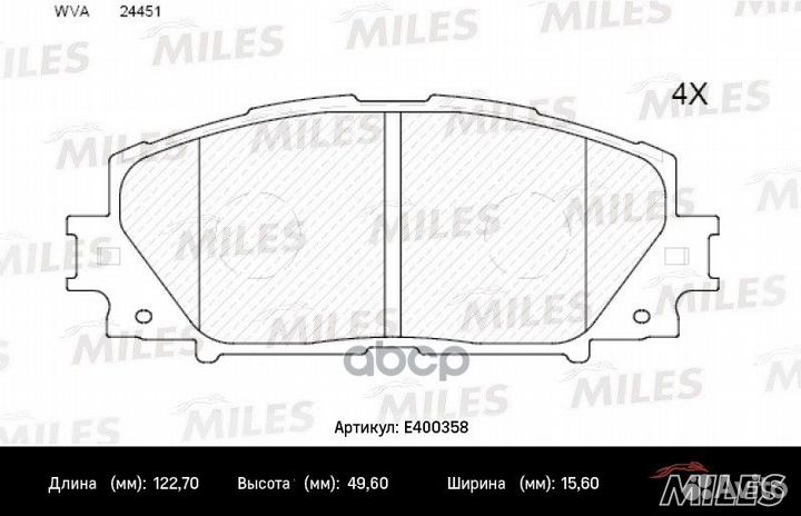 Колодки тормозные toyota prius 1.8 09/lexus CT