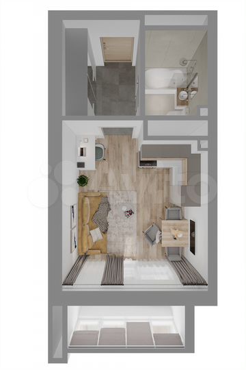 Квартира-студия, 26,2 м², 13/25 эт.