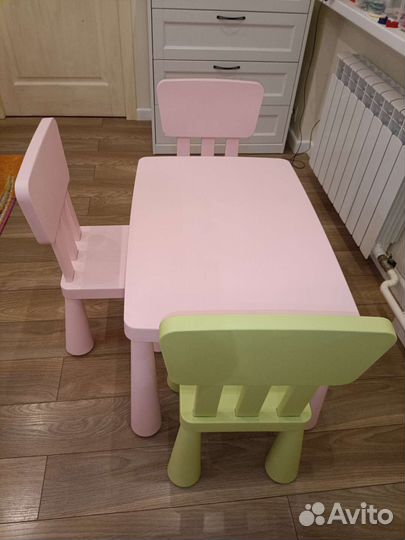 Стол и стулья маммут IKEA, mammut