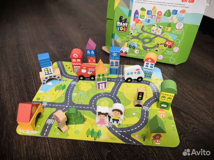 Деревянный конструктор пазл bondibon