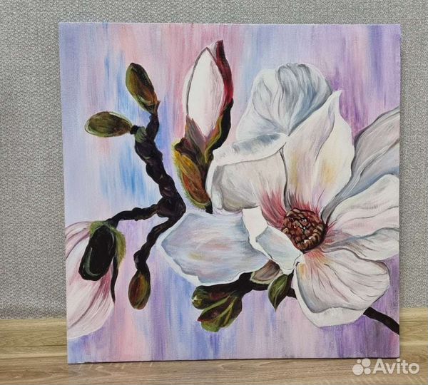 Картина интерьерная цветы магнолия