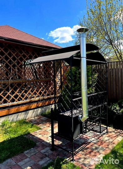 Мангал с печью