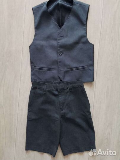 Костюм жилетка и шорты 116-122