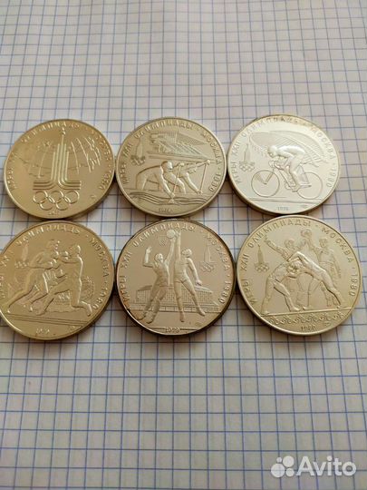 Олимпиада 80, 10-ти рублёвые монеты, серебро
