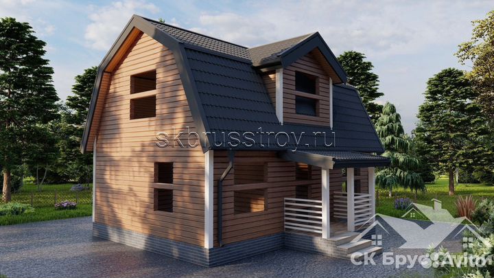 Дом из бруса 6x9 (90м2) Краснознаменск